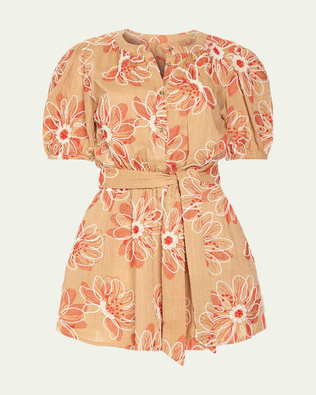 Selby Embroidered Mini Dress